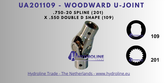 Woodward UA201109 U-Joint .750-20 spline (201) x .550 Double D (109)