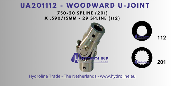 Woodward UA201112 U-Joint .750-20 spline (201) x .590 inch 15 mm 29 spline (112)