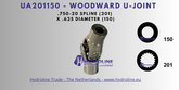 Woodward UA201150 U-Joint .750-20 spline (201) x .625 inch plain bore (150)