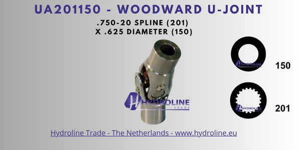 Woodward UA201150 U-Joint .750-20 spline (201) x .625 inch plain bore (150)